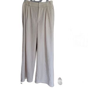 KIRUN‎ Cream Ribbed Dress Pants Women’s 16 Bootcut Business Casual Slacks